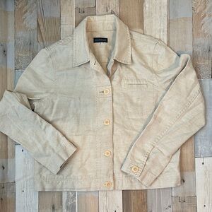 Ann Taylor Women's Cream Linen Jacket